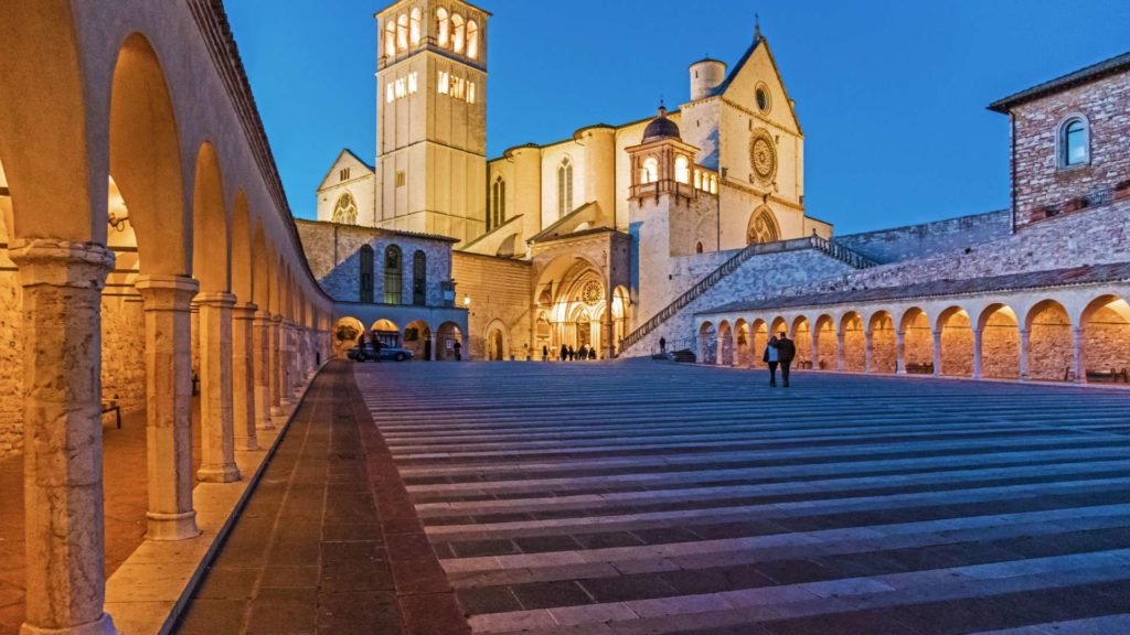 Historic streets of Gubbio, Italy, showcasing medieval architecture and charming cobblestone pathways.